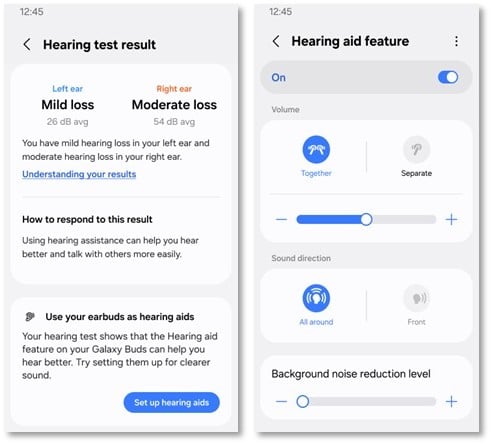 Galaxy Buds Hearing Aid feature