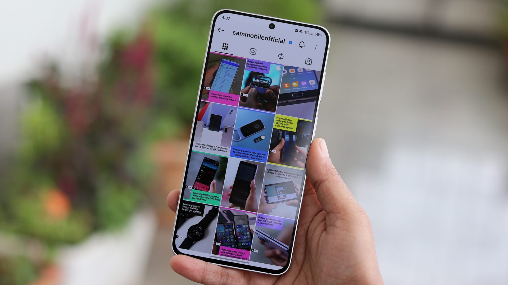 SamMobile Instagram on Galaxy S26 FE