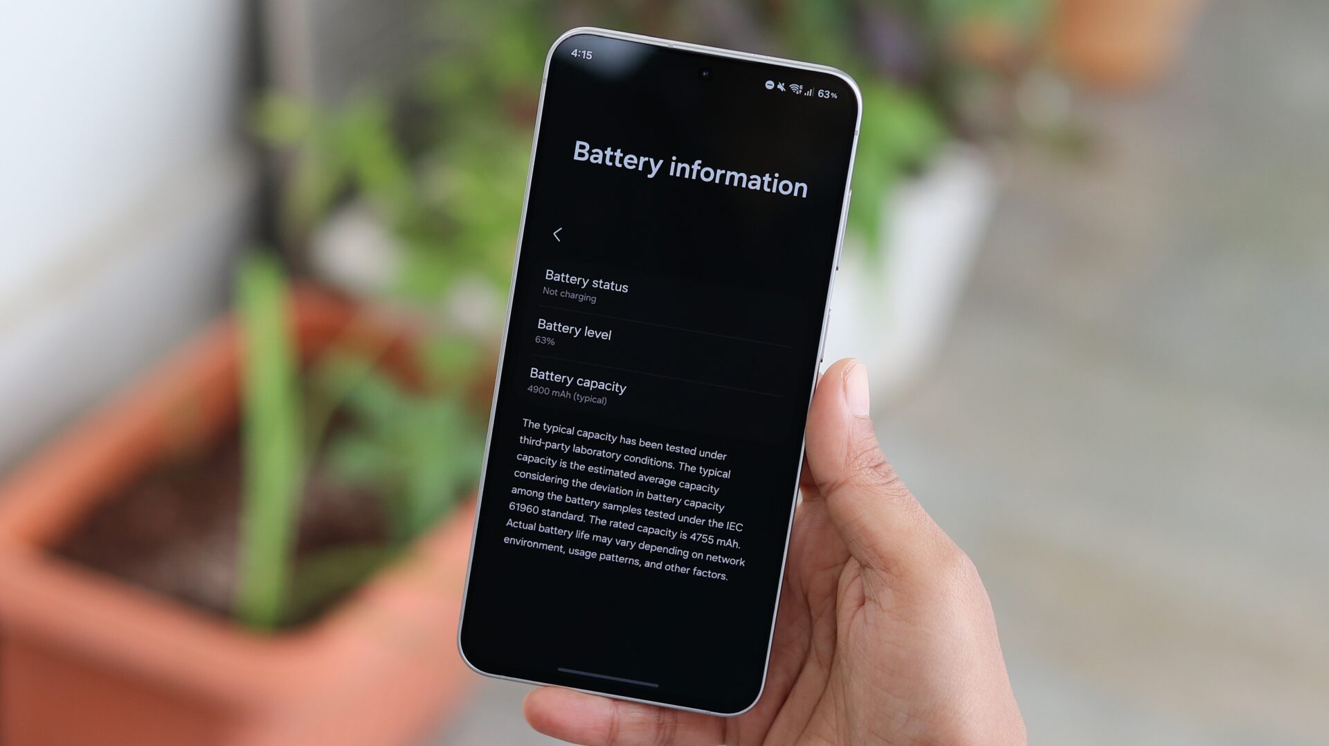Samsung Galaxy S26 FE battery info