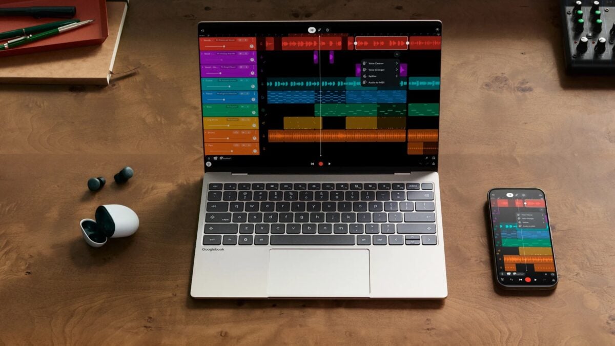 Googlebook Laptop BandCamp App