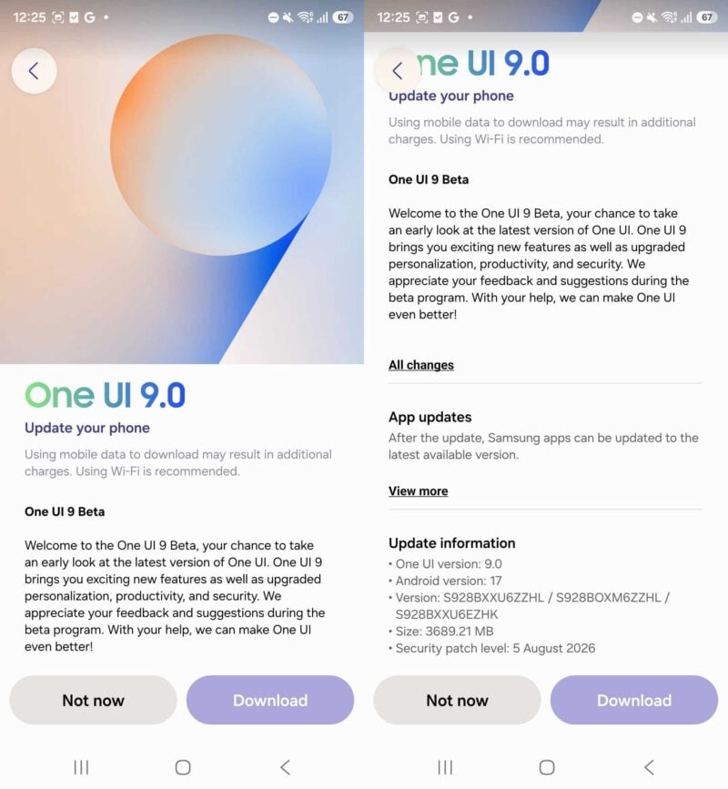 One UI 9 beta update released for the Galaxy S24 series