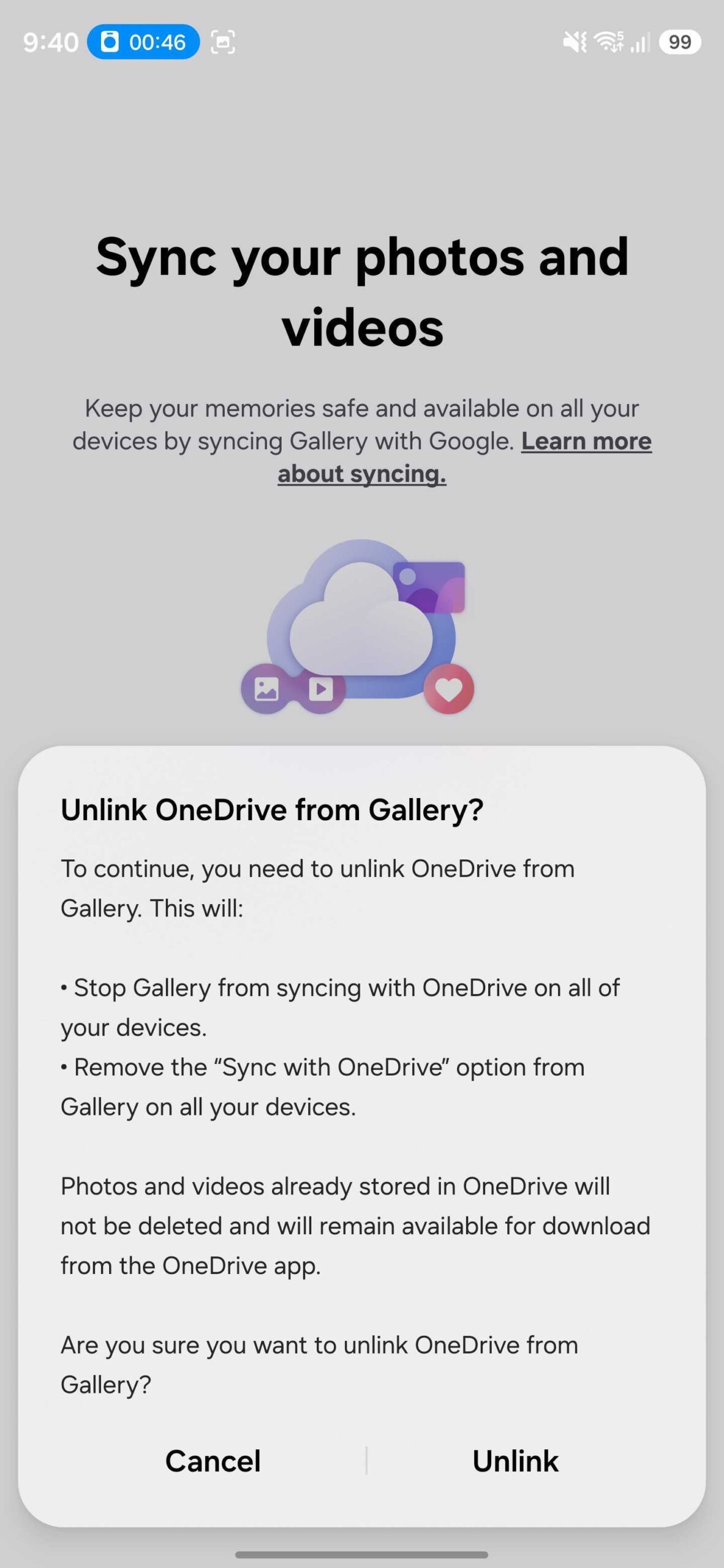 Samsung Gallery Google Photos Integration Unlink Microsoft OneDrive One UI 9.0