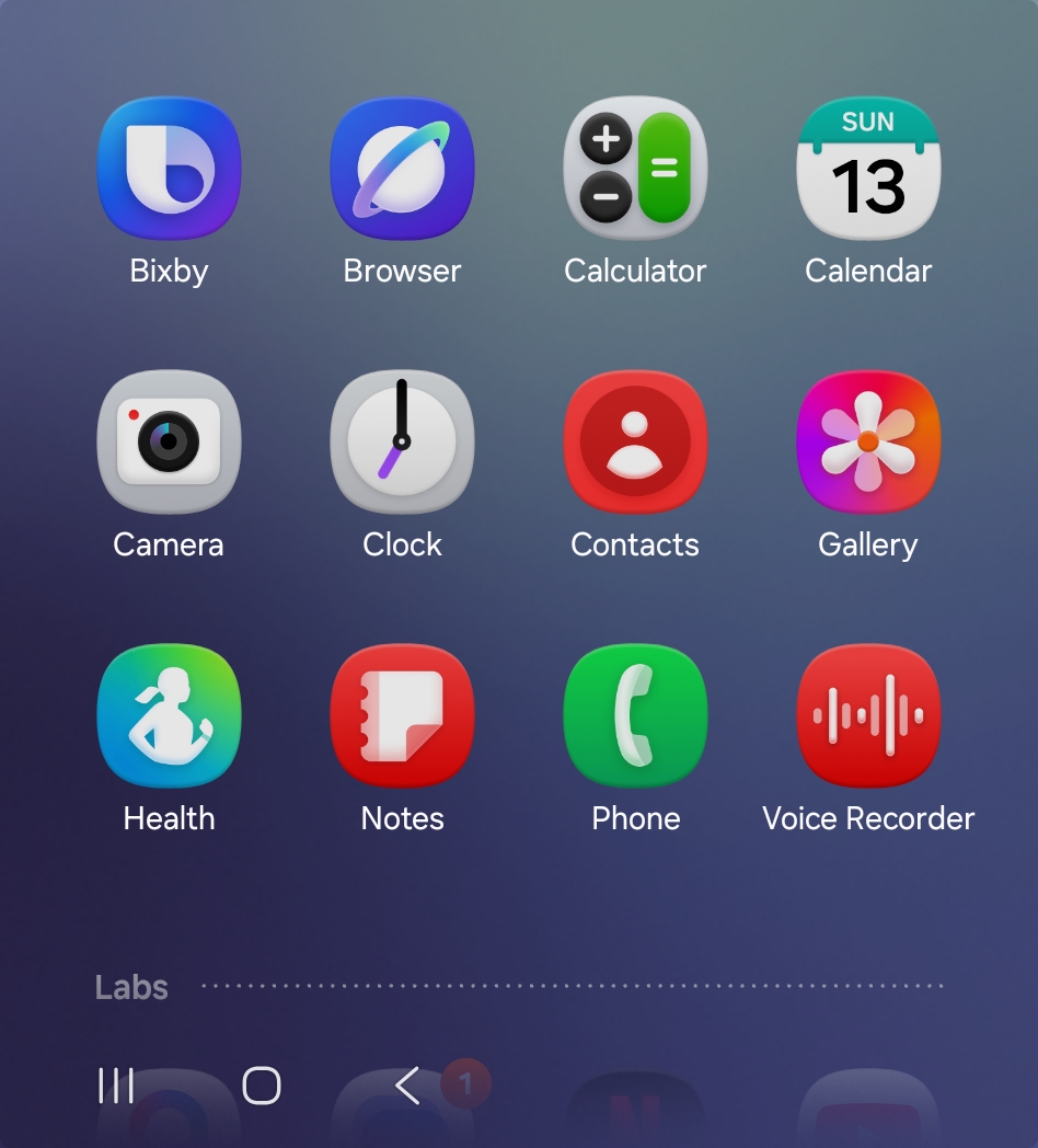 One UI 9 cover screen app drawer