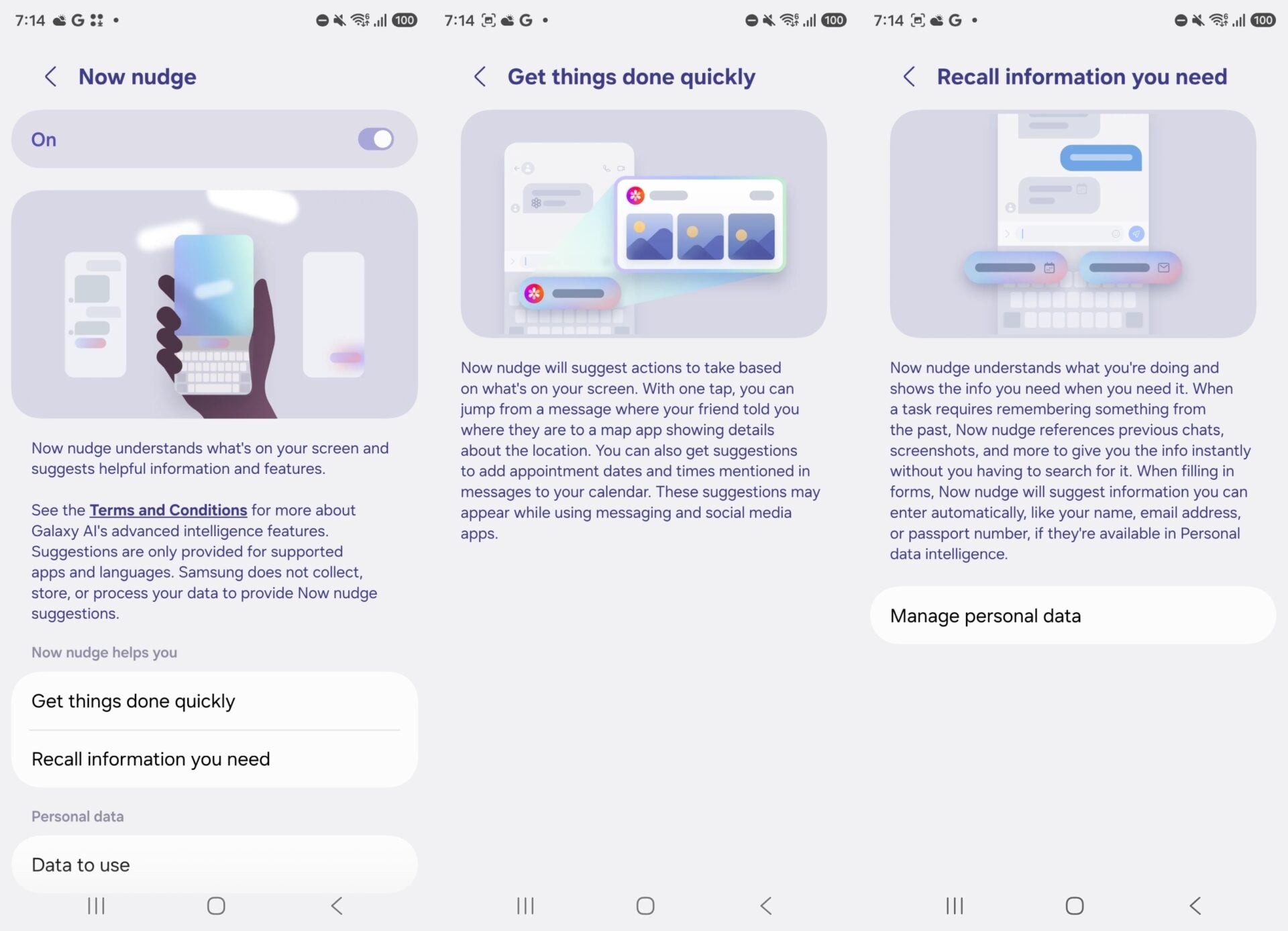 Now Nudge in One UI 9
