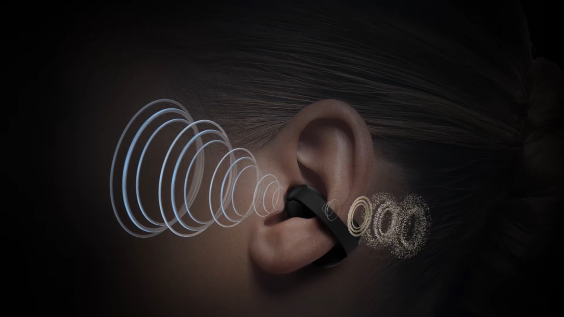 Samsung Galaxy Buds On Worn Ears