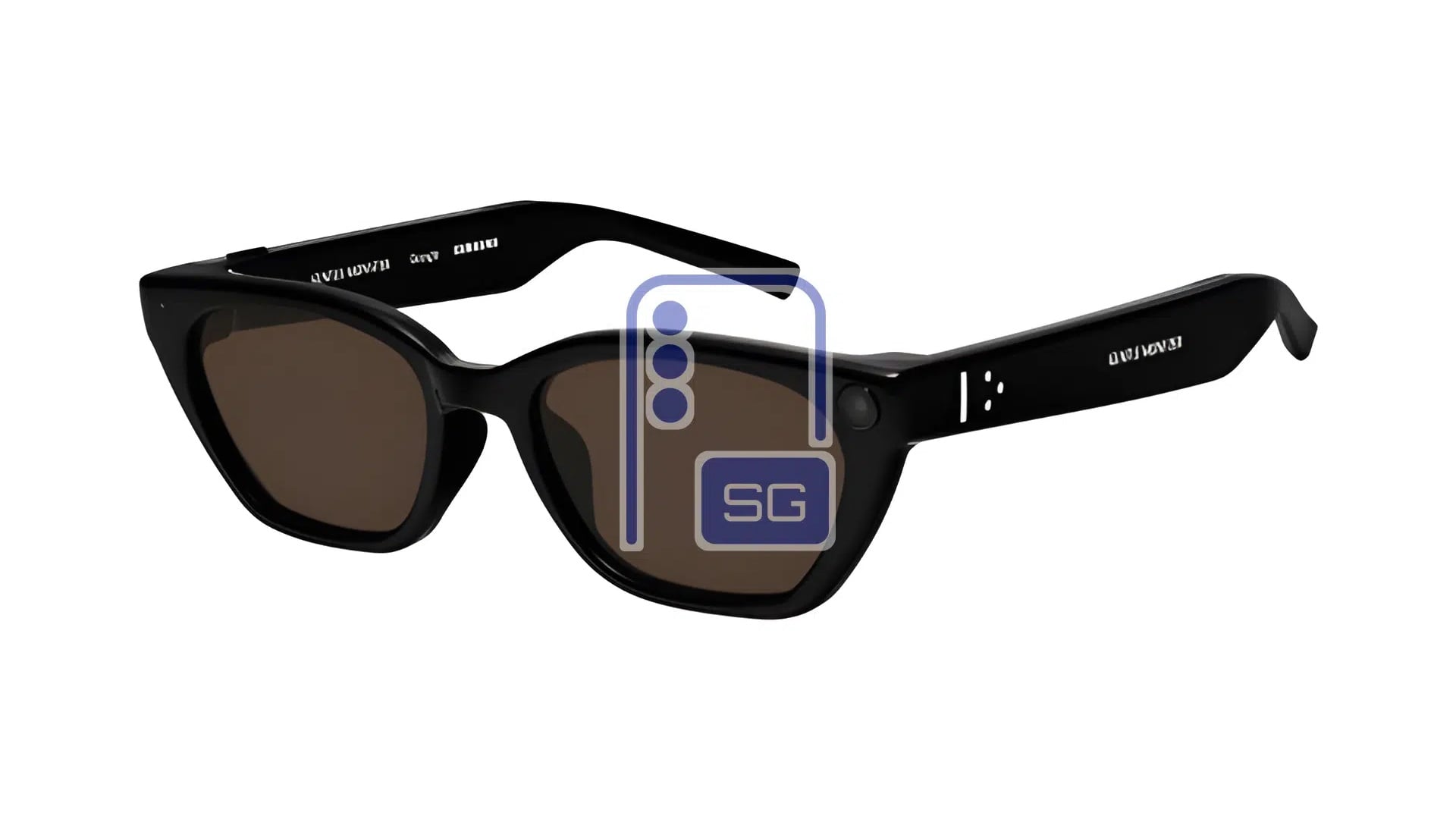 Samsung Gentle Monster Intelligent Eyewear Cat Eye Black Frame Brown Lenses