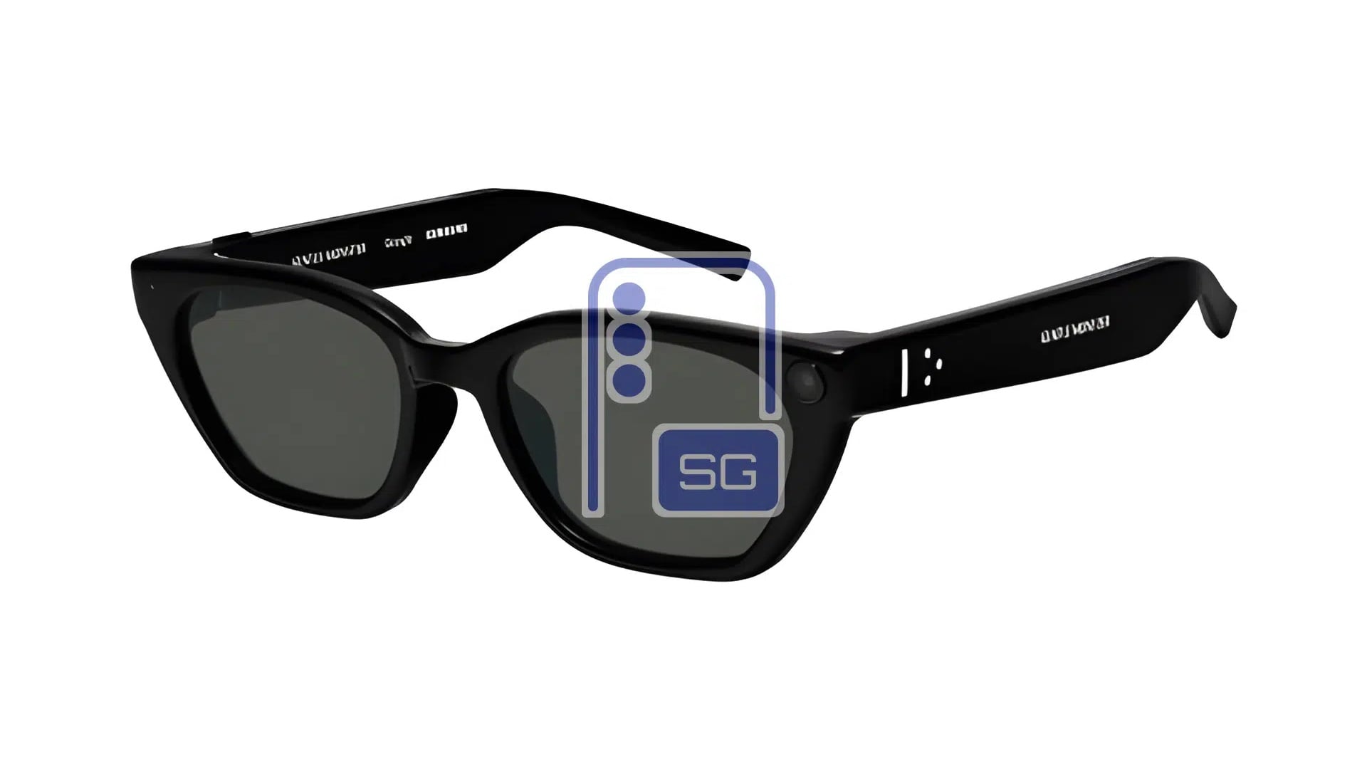 Samsung Gentle Monster Intelligent Eyewear Cat Eye Black Frame Grey Lenses