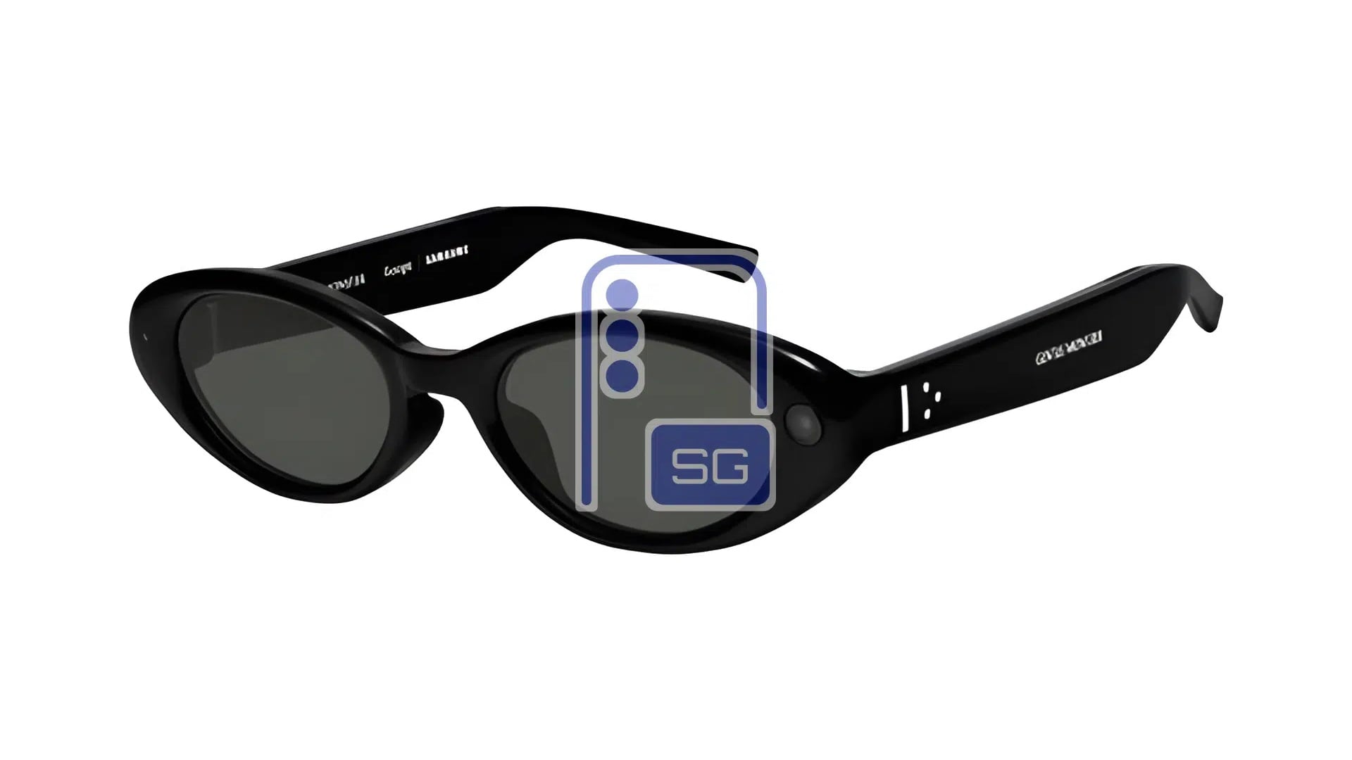Samsung Gentle Monster Intelligent Eyewear Oval Black Frame Grey Lenses