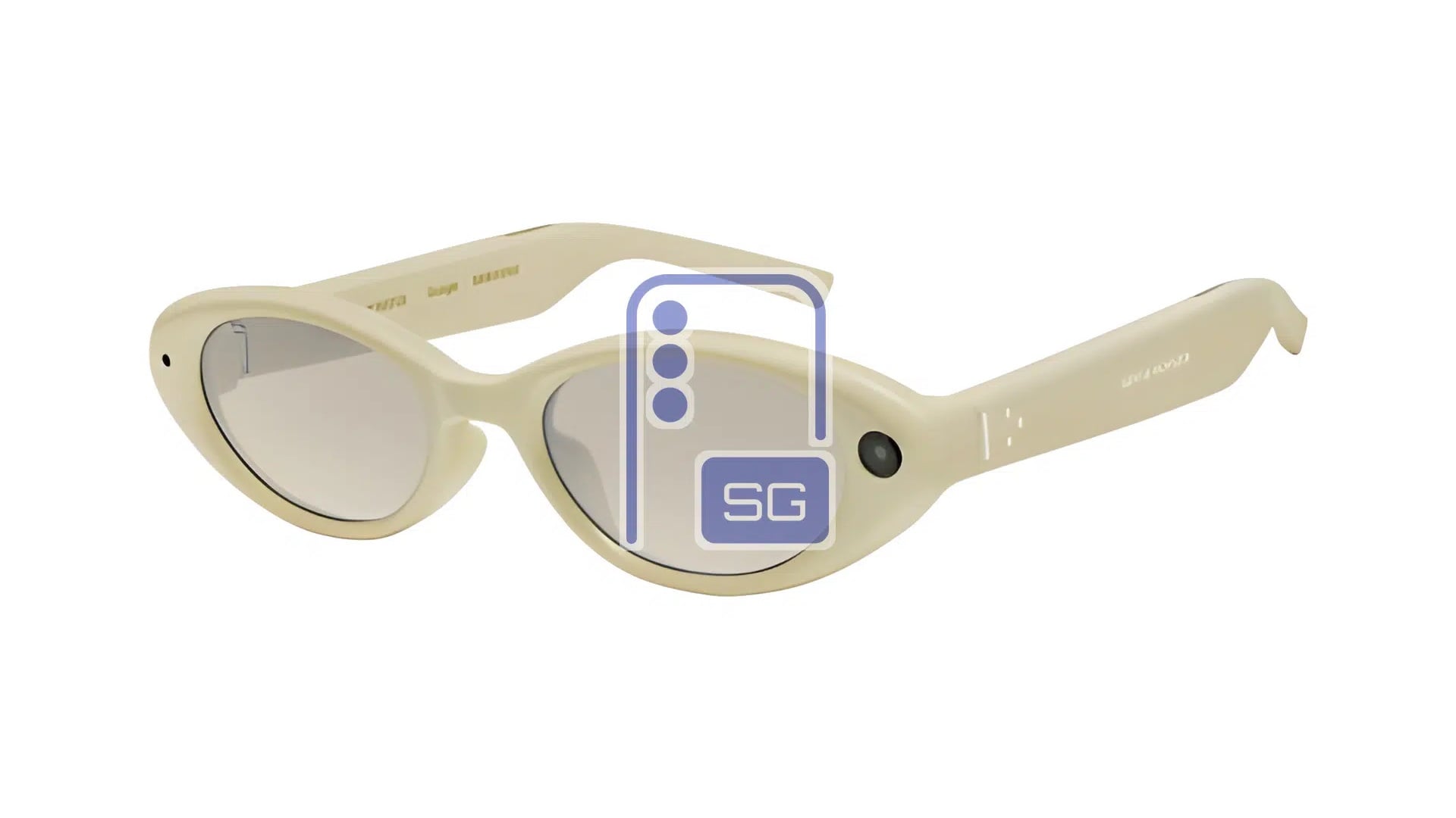Samsung Gentle Monster Intelligent Eyewear Oval Cream Frame Light Lenses