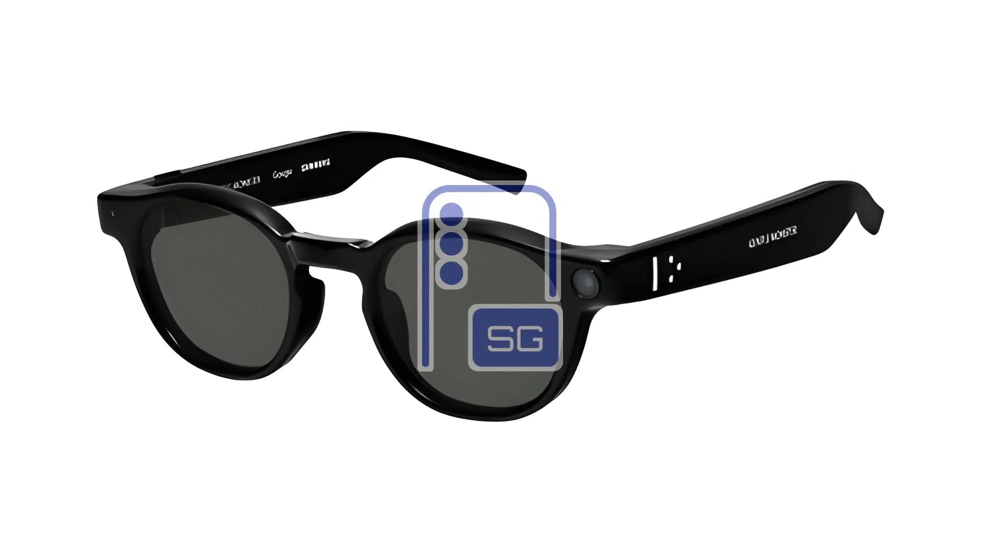 Samsung Gentle Monster Intelligent Eyewear Round Black Frame Grey Lenses