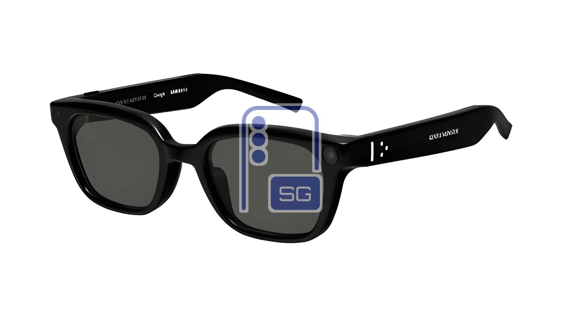 Samsung Gentle Monster Intelligent Eyewear Square Black Frame Grey Lenses