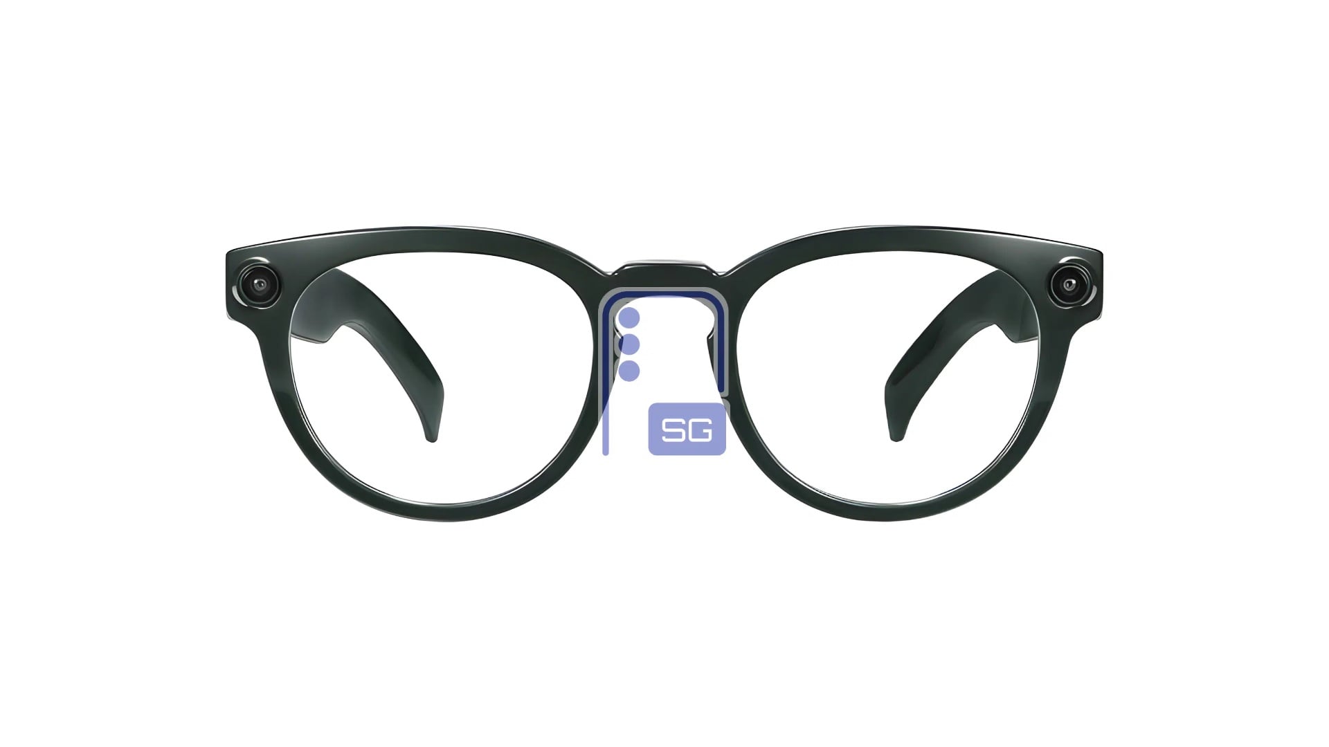 Samsung Warby Parker Intelligent Eyewear Alden Pine Frame Clear Lenses