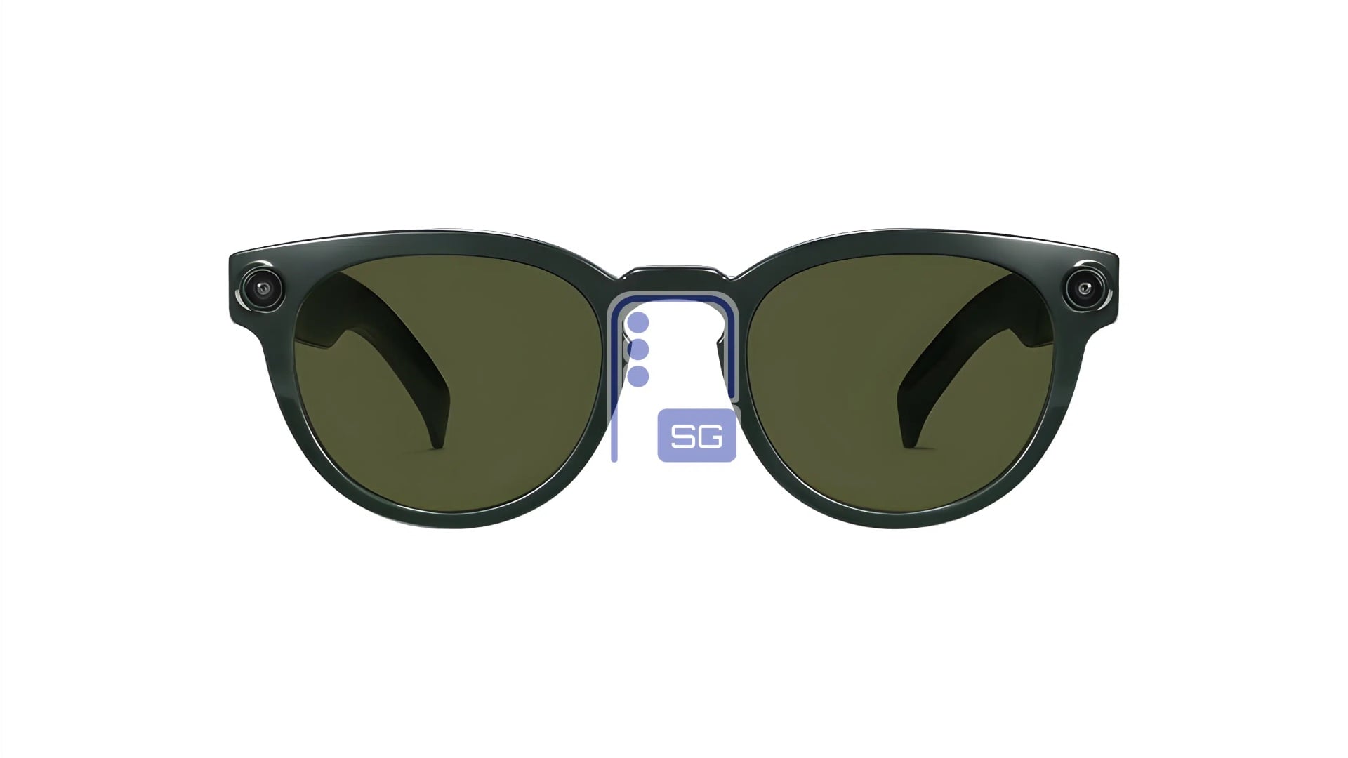 Samsung Warby Parker Intelligent Eyewear Alden Pine Frame Clear Lenses