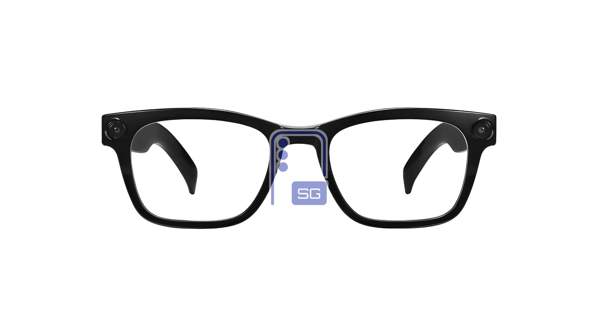 Samsung Warby Parker Intelligent Eyewear Reid Jet Black Frame Clear Lenses