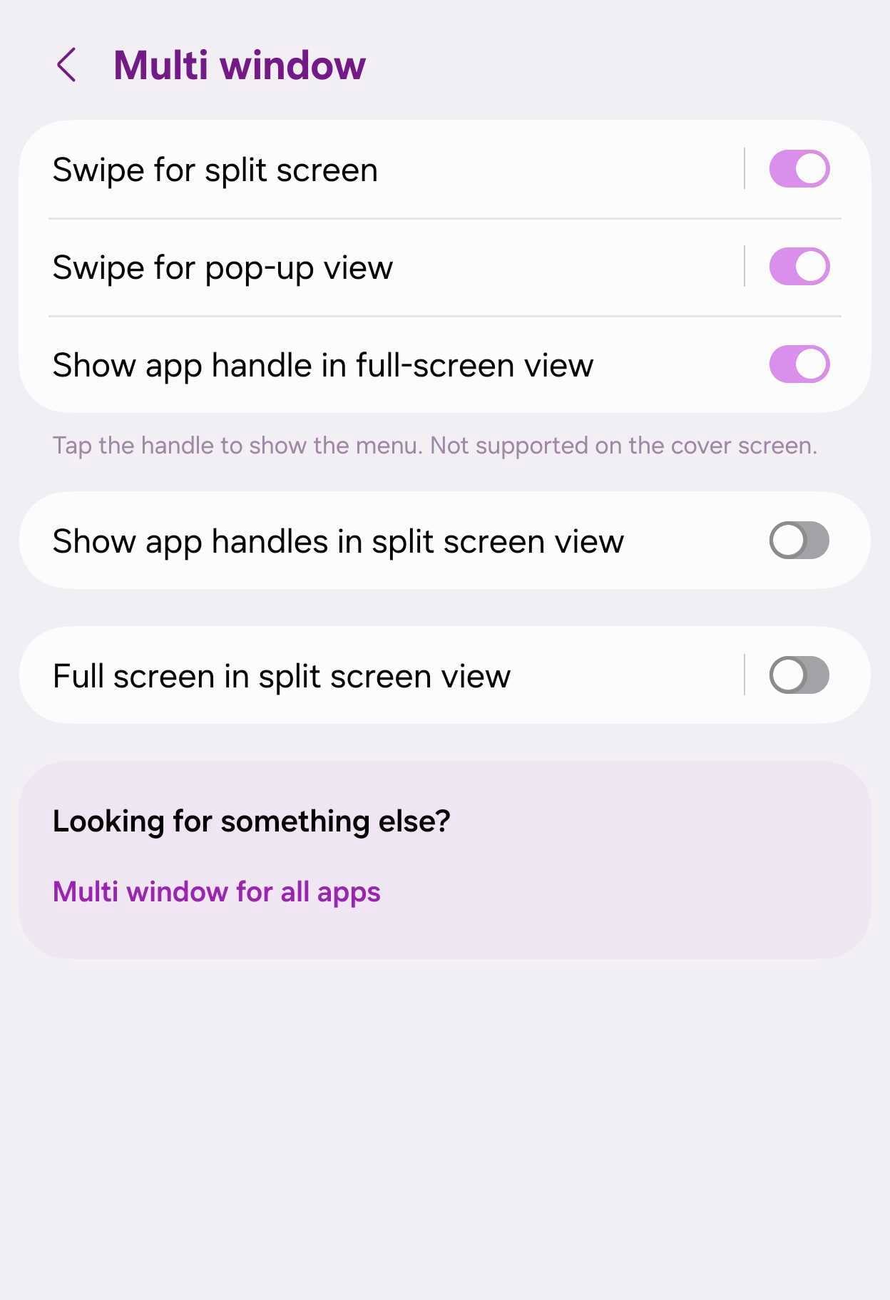 Galaxy Z Fold 8 Multi window settings