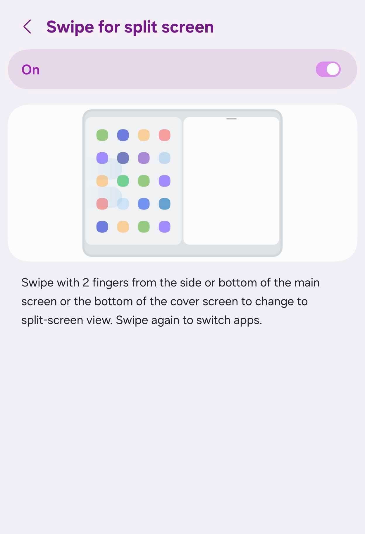 Galaxy Z Fold 8 Multi window settings