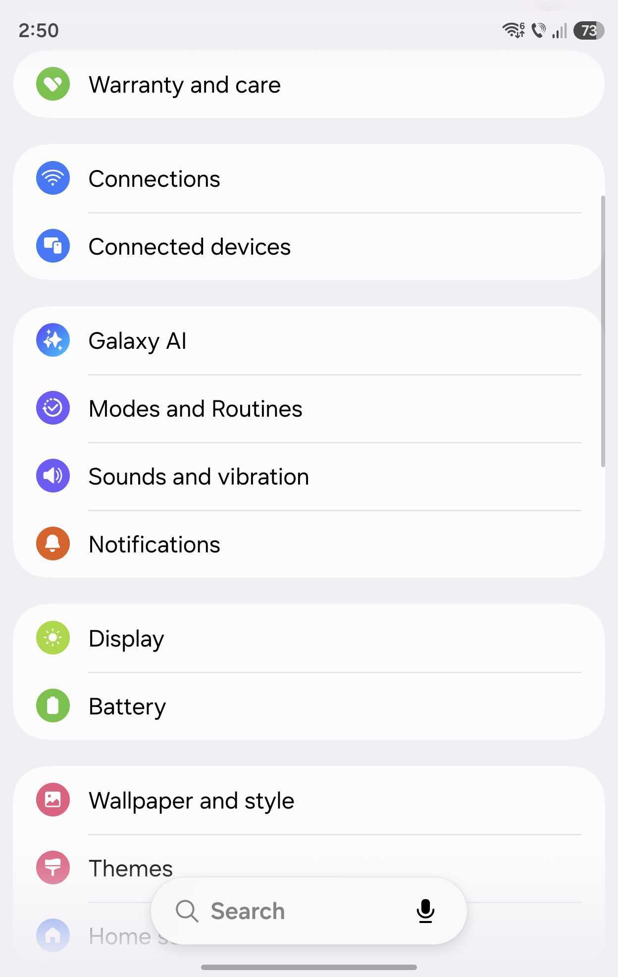 One UI equalizer settings