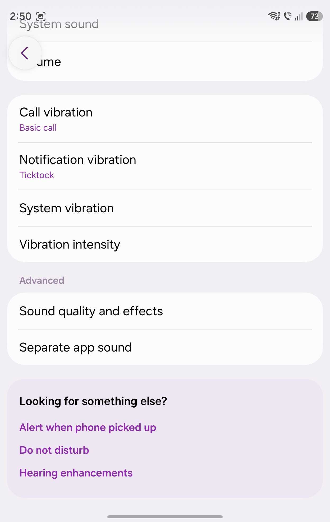 One UI equalizer settings